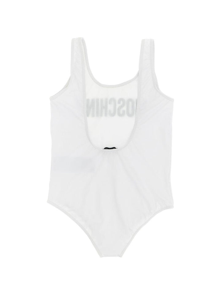 Costume entero bianco per bambina HDL016LKA11 10101 Moschino Kids 