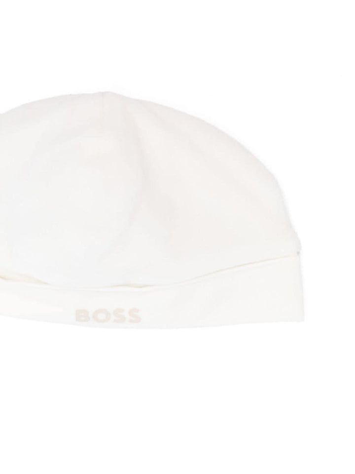 Cappello bianco per neonato con logo