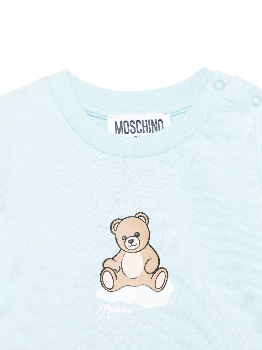 Completo azzurro per neonato MUG01QLLB61 83679 Moschino Kids 