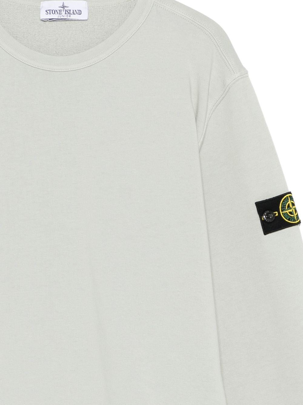 Felpa grigio perla per bambino 66100005S0040 V0061 Stone Island Kids 