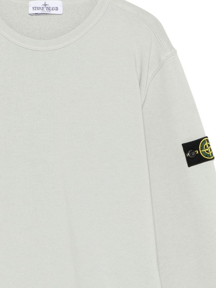 Felpa grigio perla per bambino 66100005S0040 V0061 Stone Island Kids 
