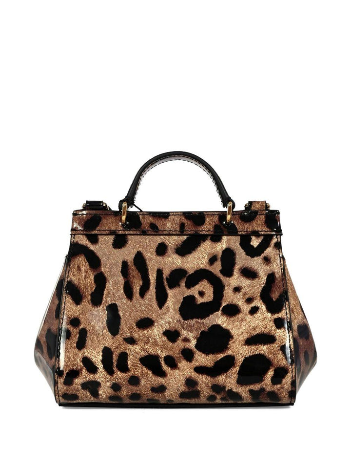 Borsa leopardata marrone/nera per bambina EB0003AM568 HA93M Dolce & Gabbana Kids 