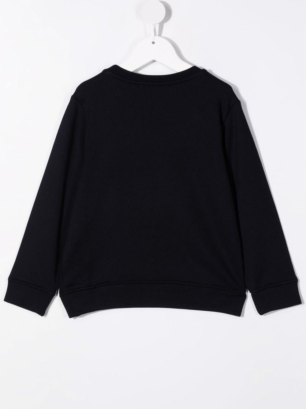 Blue cotton blend sweatshirt for boys