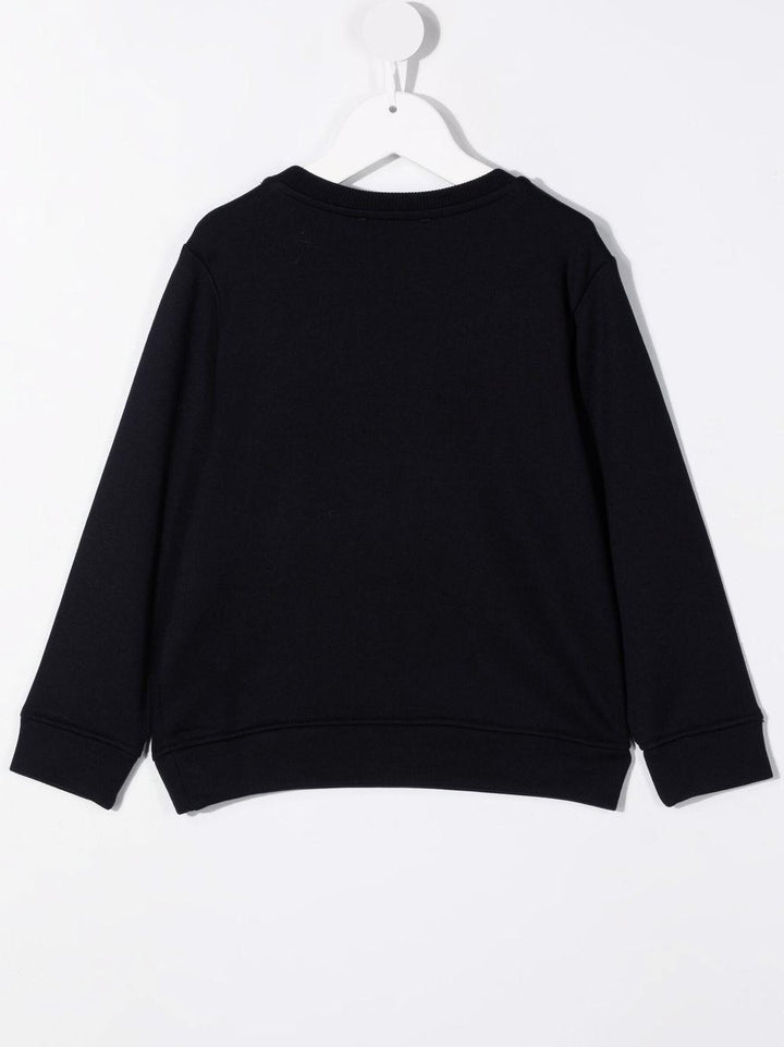 Blue cotton blend sweatshirt for boys