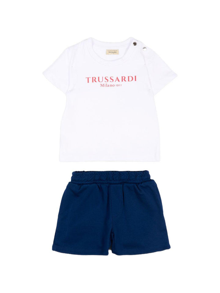 Completo blu/bianca per neonato TIP26008CJ WHI/BLU Trussardi Kids 