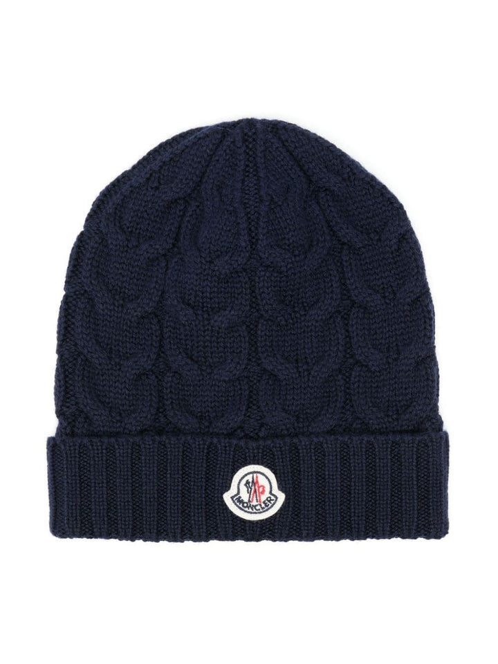 Cappello blu navy per bambino con logo