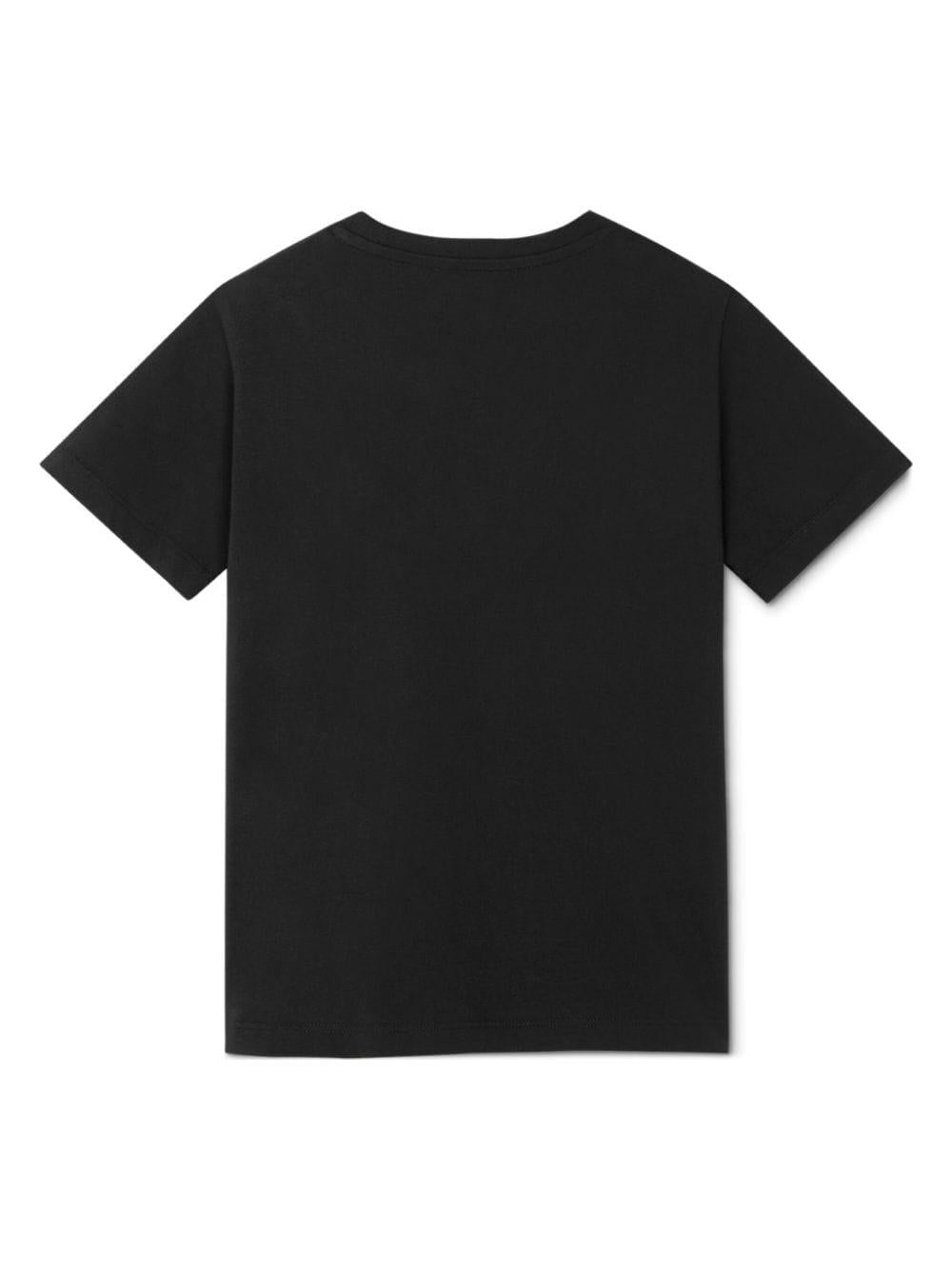 T-shirt per bambina in cotone nera 10002391A11718 2B130 Versace Kids 