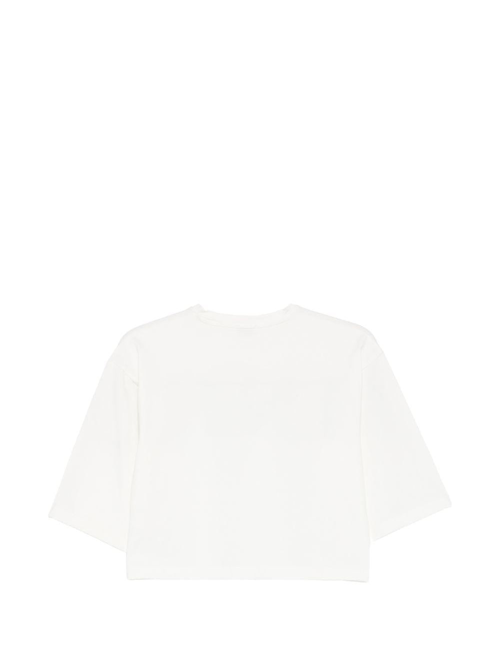 T-shirt bianca per bambina KFTS047CJE017 D804 Pinko Kids 