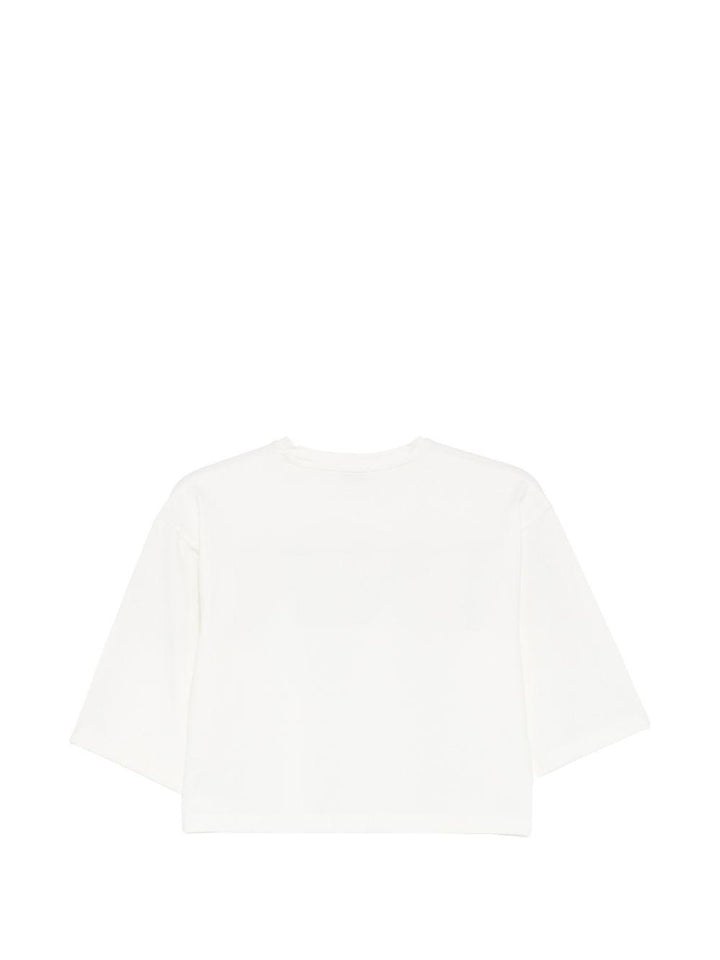 T-shirt bianca per bambina KFTS047CJE017 D804 Pinko Kids 