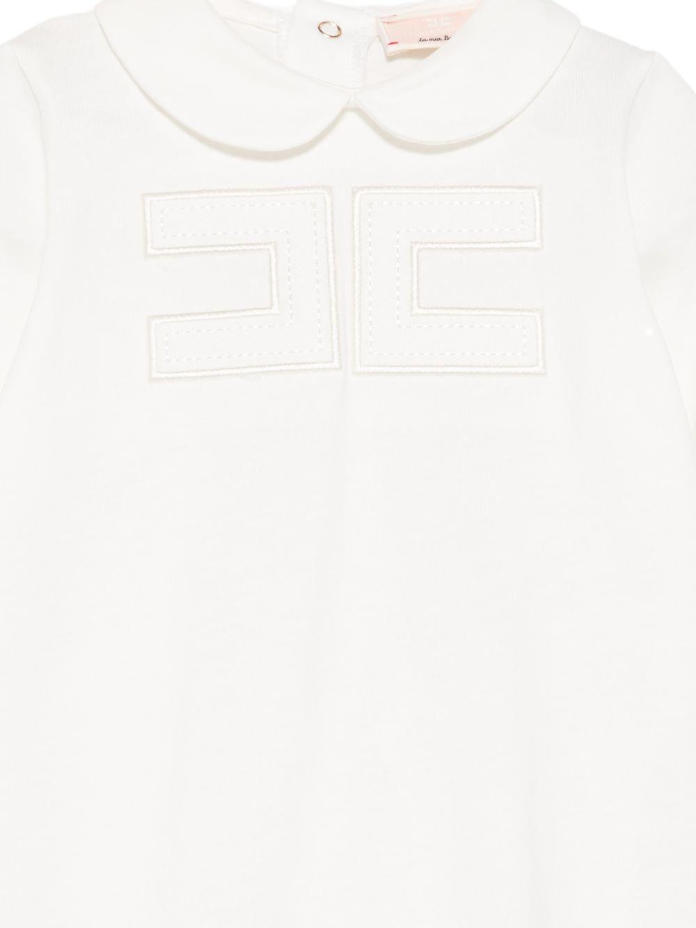 Tutina bianca per neonata ENTU1530JF054 0004 Elisabetta Franchi Kids 