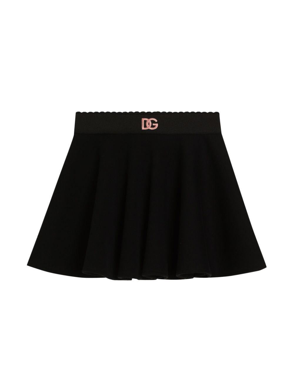 Gonna nera per bambina L54I67G7N9Q N0000 Dolce & Gabbana Kids 