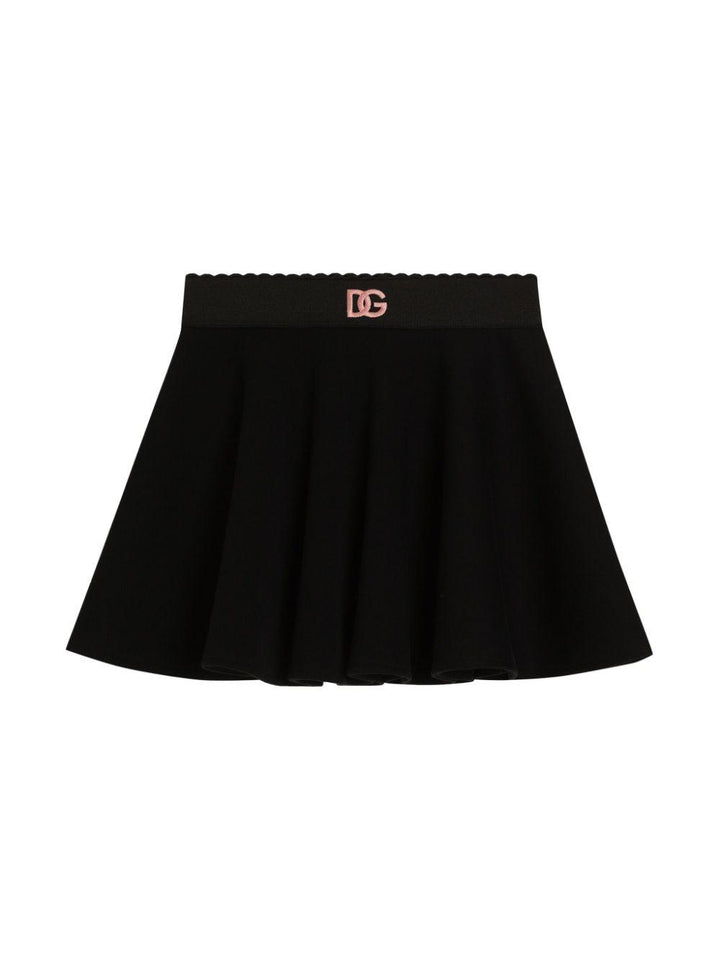Gonna nera per bambina L54I67G7N9Q N0000 Dolce & Gabbana Kids 