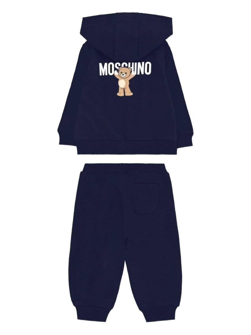 Completo blu navy per neonato MUK05GLCA40 40016 Moschino Kids 
