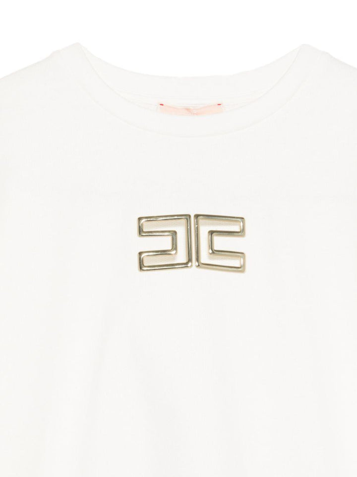 Felpa bianca per bambina EFFE1710FF002 0045 Elisabetta Franchi Kids 