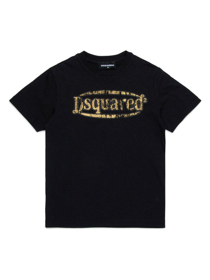 T-shirt nera per bambino