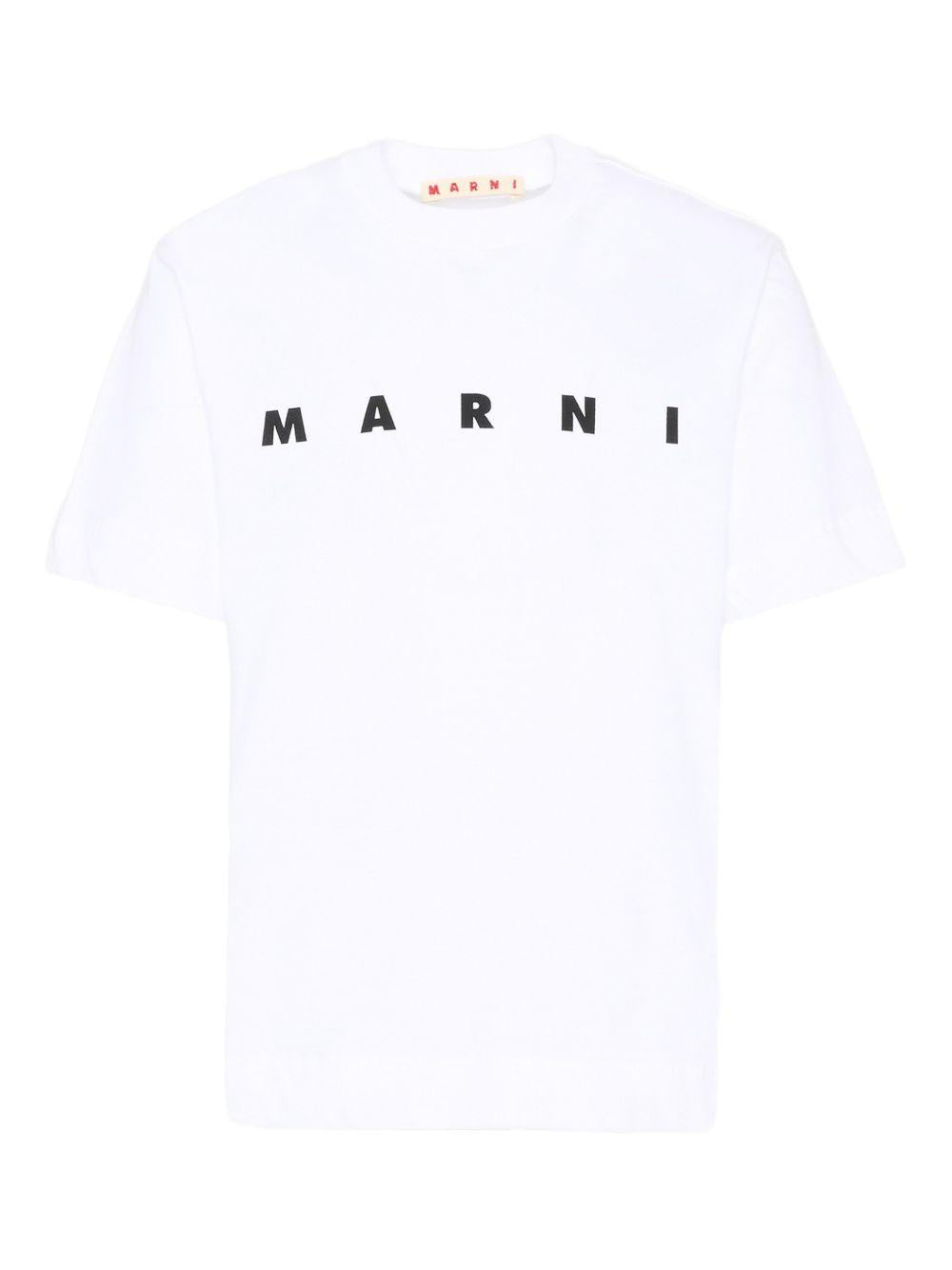 T-shirt bianca per bambino M002MVM00RF 0M100 Marni Kids 