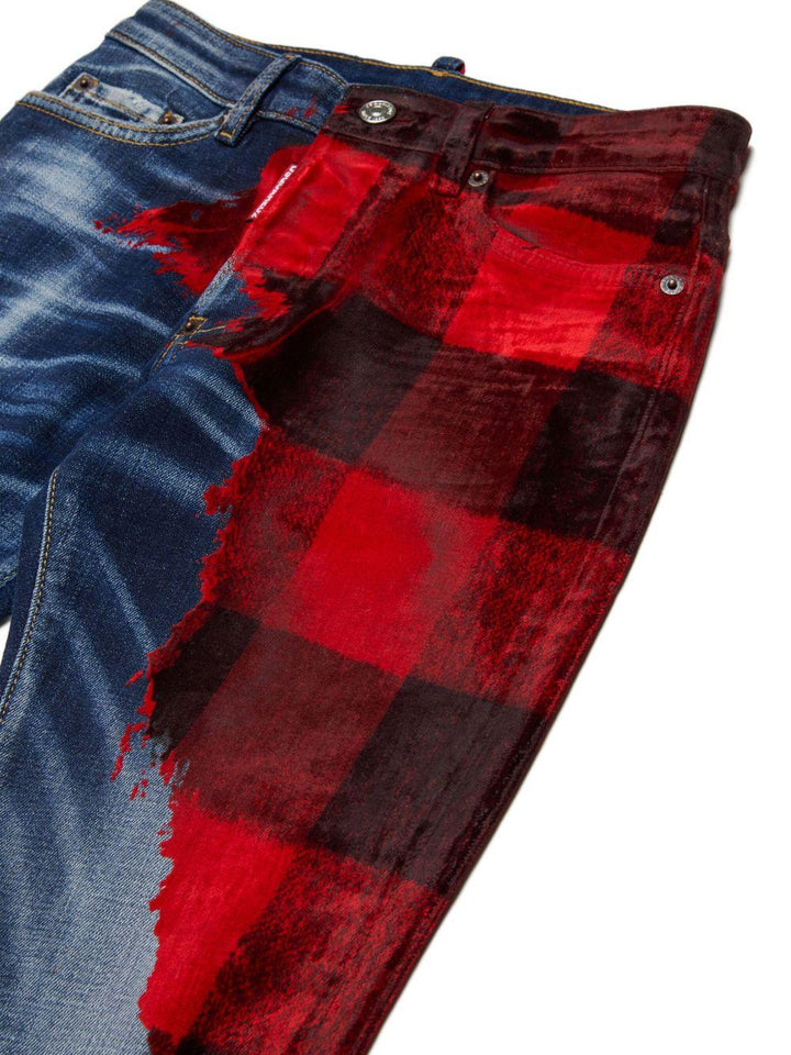 Jeans blu indaco/rosso per bambino DQ3101D0AEK DQ01 Dsquared2 Kids 