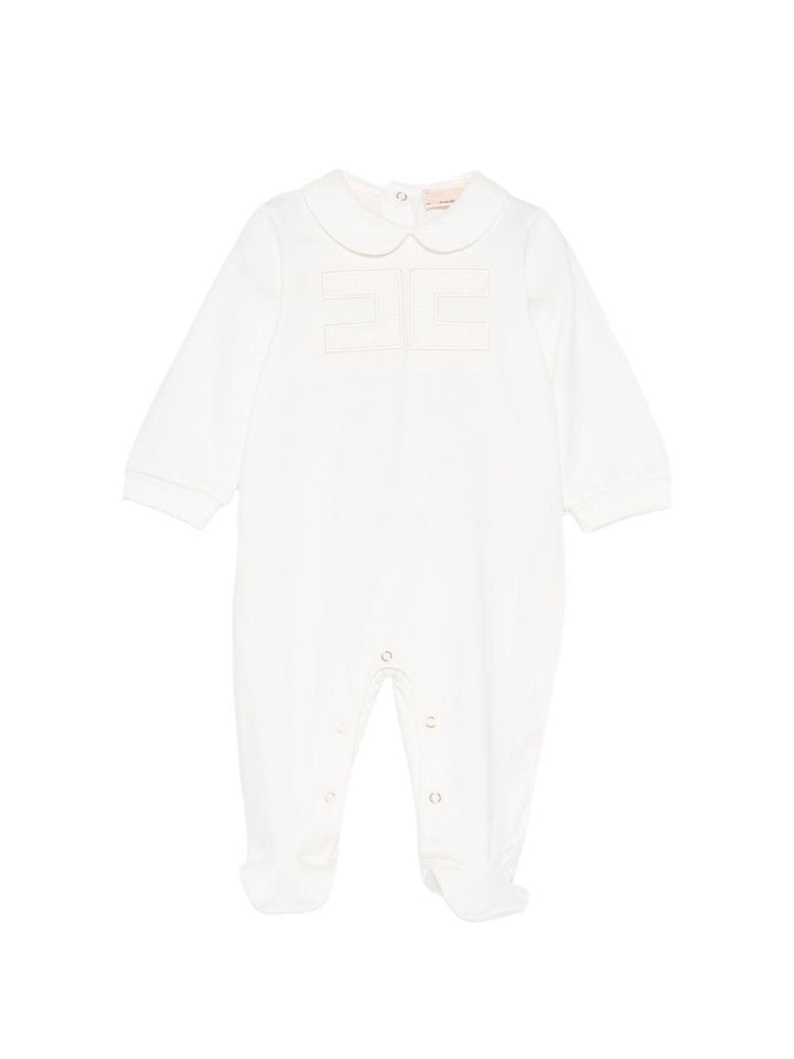 Tutina bianca per neonata ENTU1530JF054 0004 Elisabetta Franchi Kids 