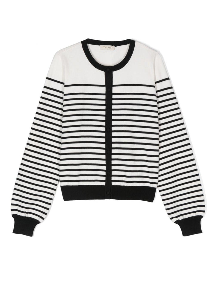 Cardigan bianco/nero per bambina