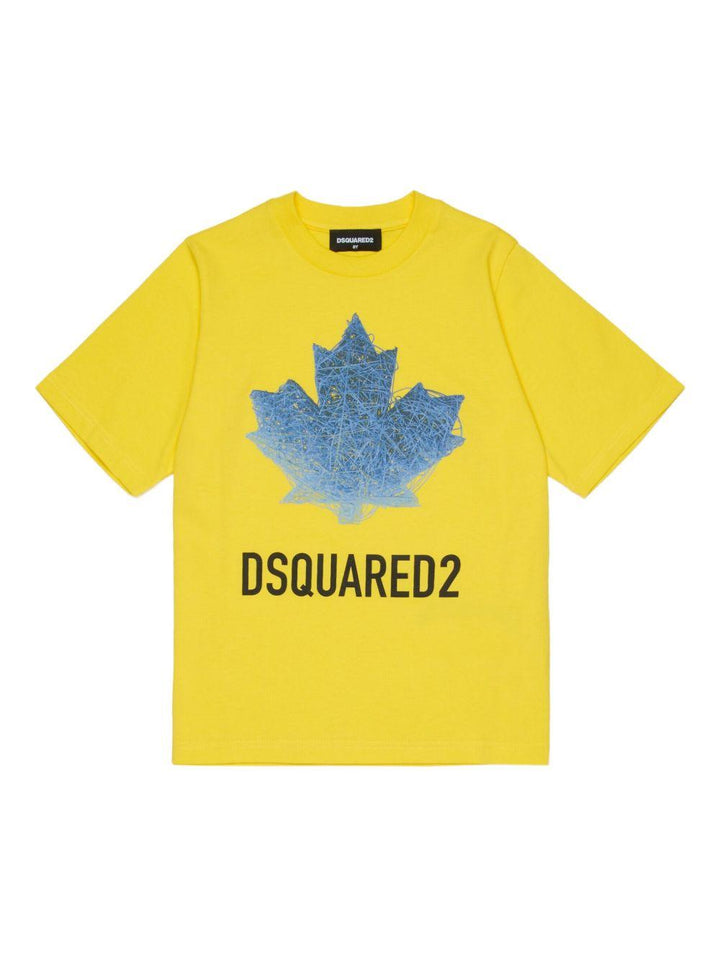 T-shirt giallo per bambino DQ3176D00XM DQ220 Dsquared2 Kids 