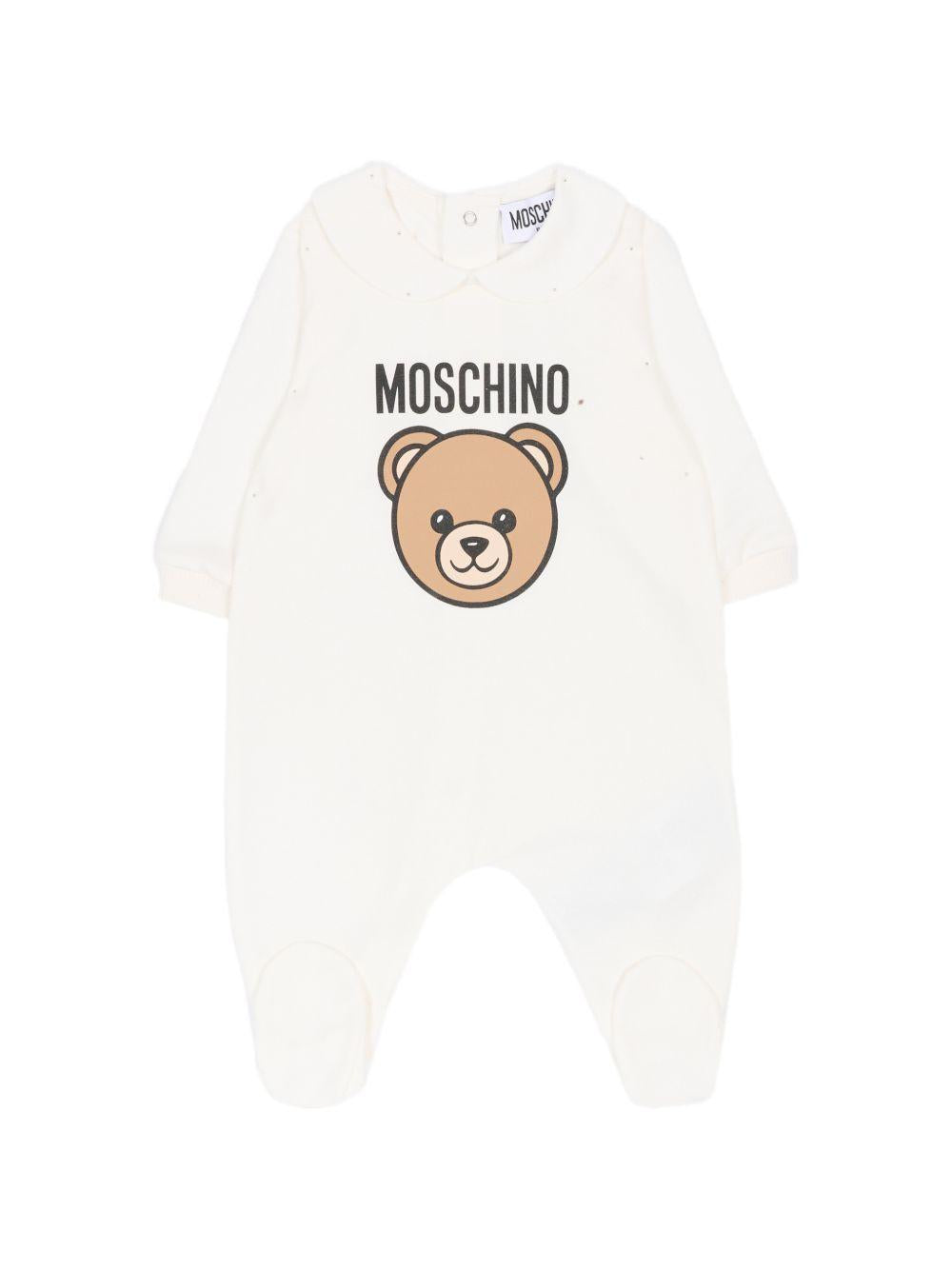Tutina bianca per neonato MUY098LCA19 10063 Moschino Kids 