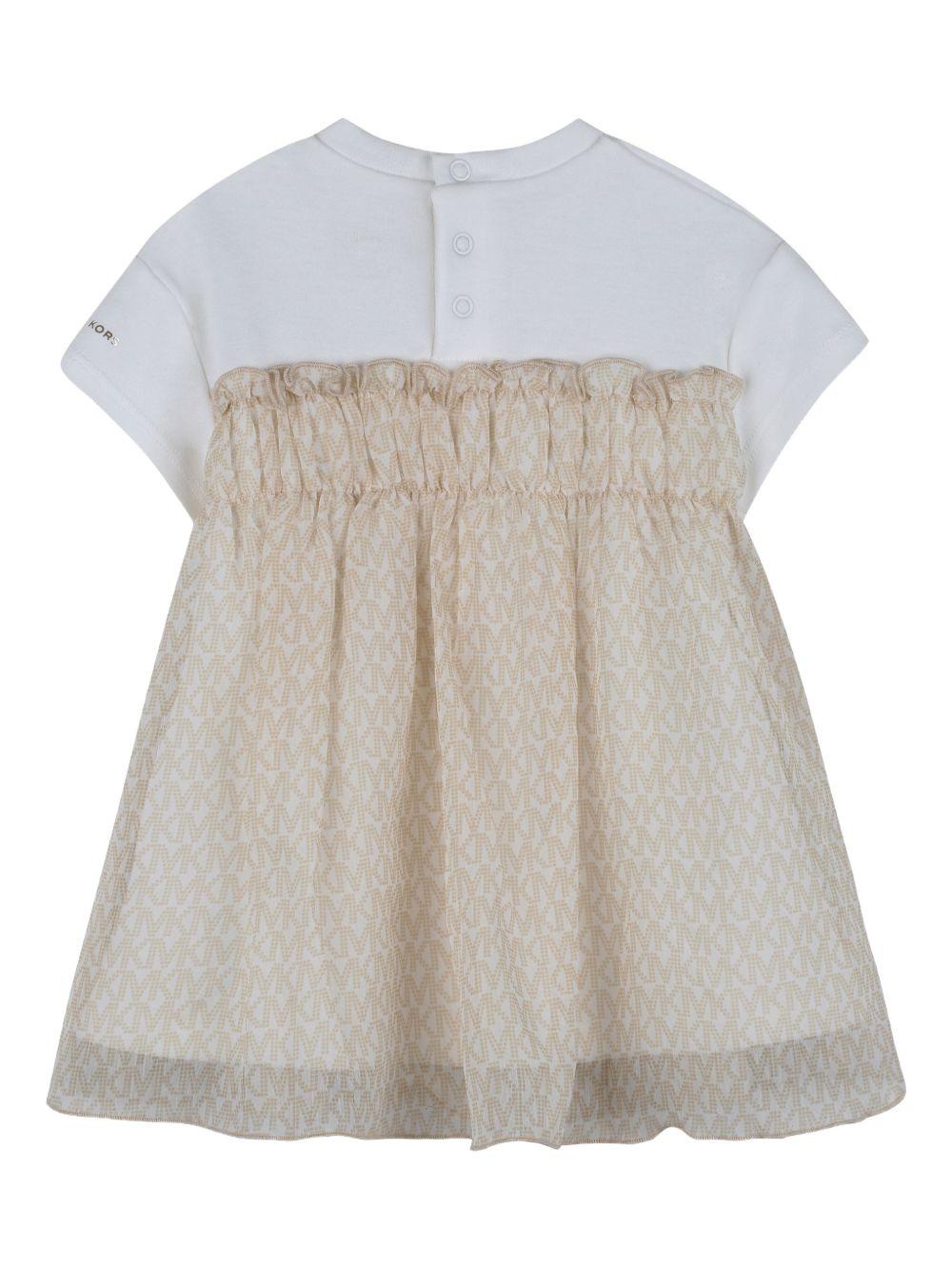Abito bianco sporco per neonata R30555 117 Michael Kors Kids 