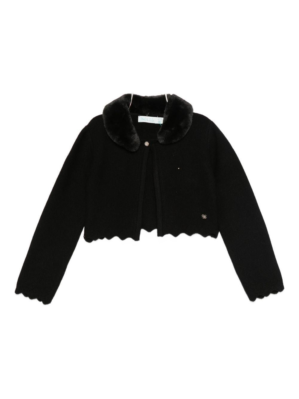 Cardigan nera per bambina 5834 080 Abel & Lula 