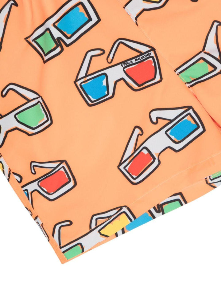 Orange costume for boys with print