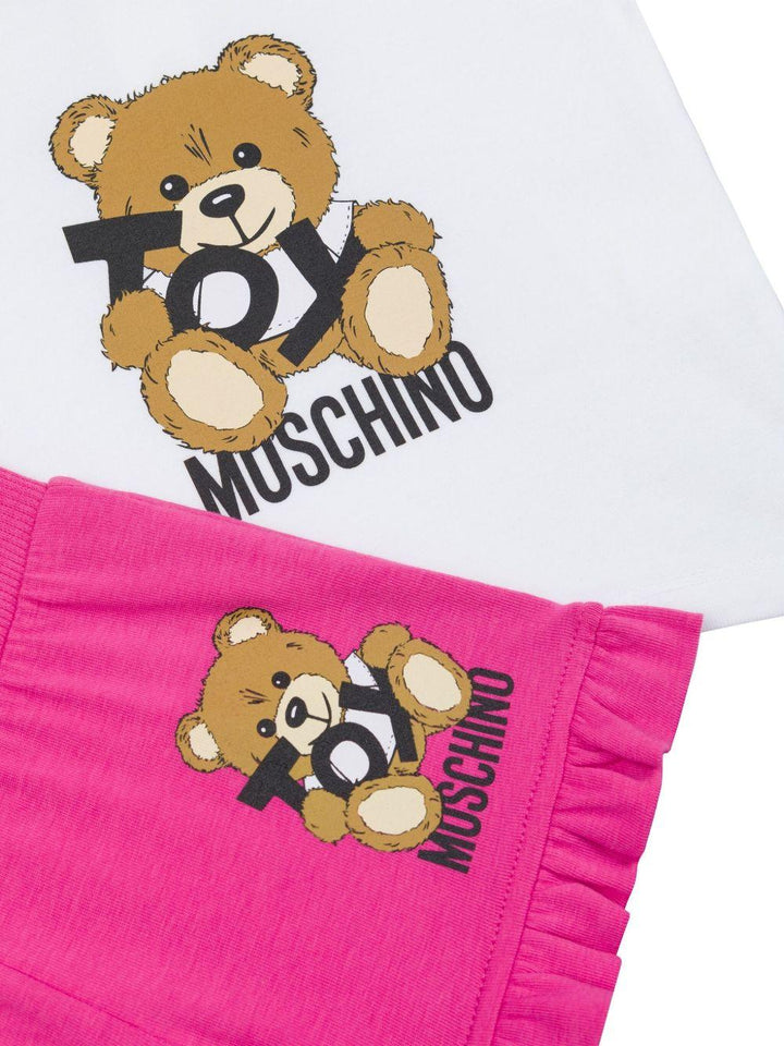 Completo sportivo rosa caldo per neonata
