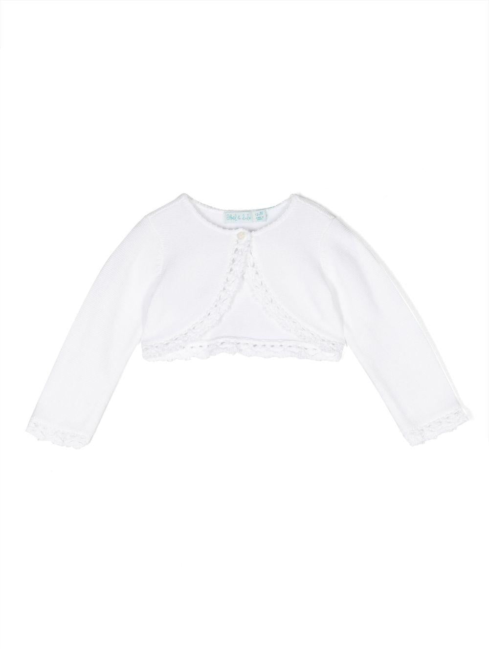 Cardigan bianco per neonata