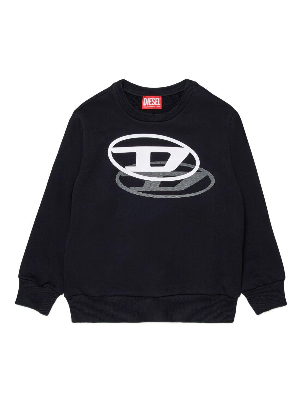 Felpa nera per bambino J02627KYAZ3 K900 Diesel Kids 