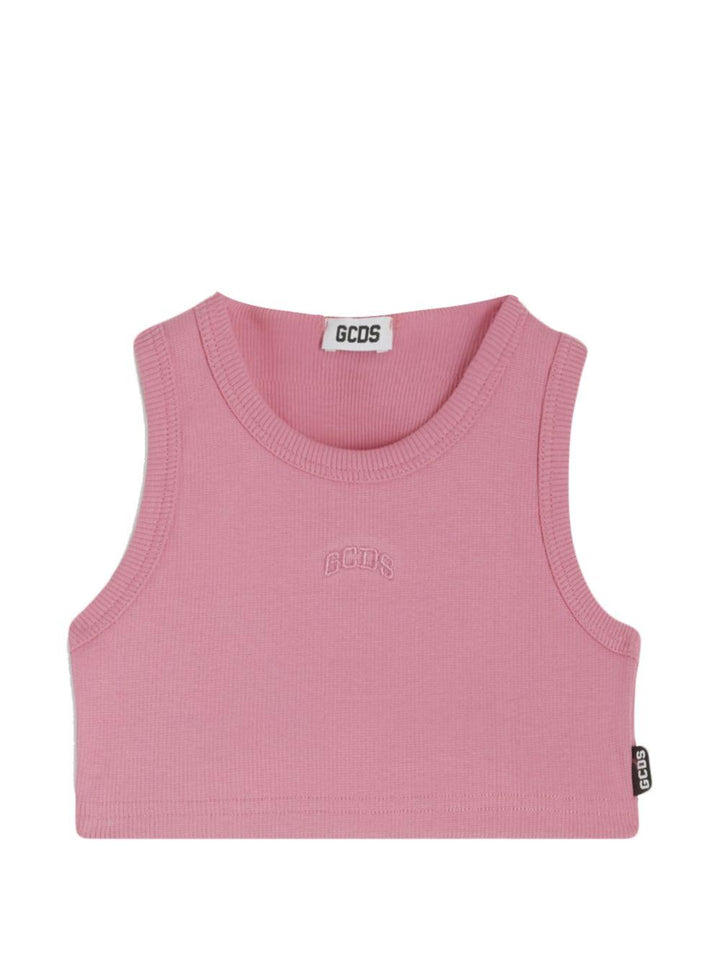 Canotta rosa per bambina C1GJQG572T103 525P Gcds Kids 