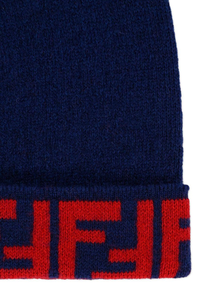 Cappello blu scuro/rosso per bambino