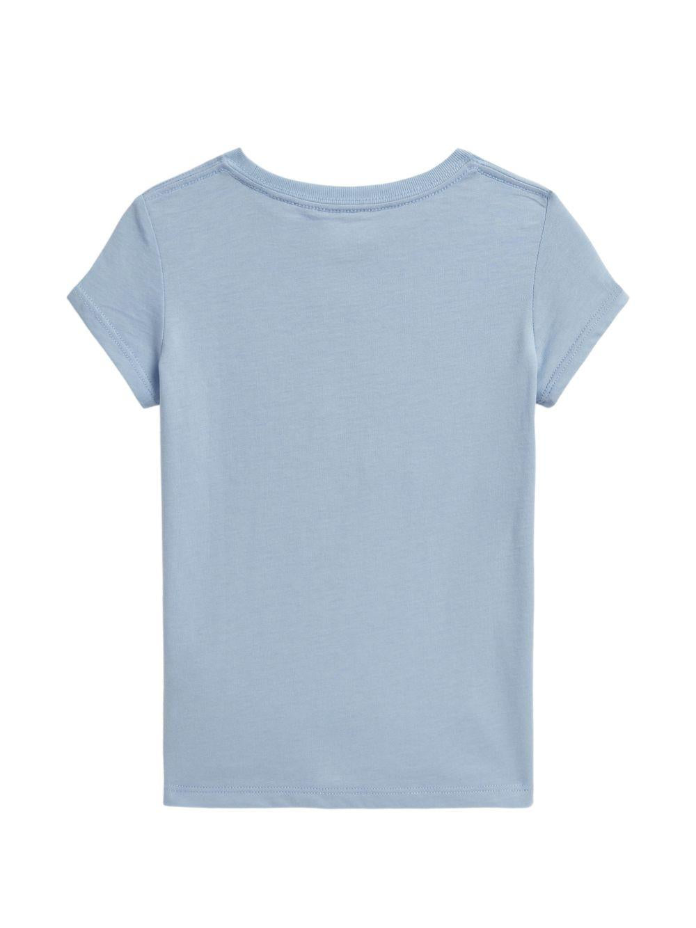 T-shirt blu per bambina 312A11759 001 Ralph Lauren Kids 