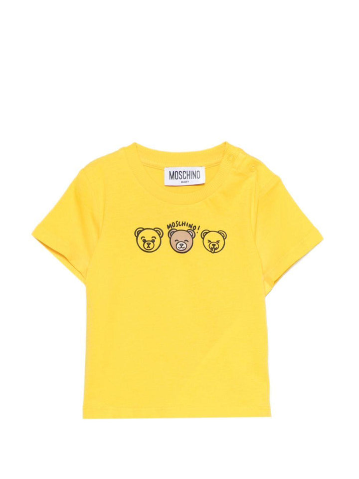T-shirt gialla per neonata MUM04OLAA24 50577 Moschino Kids 