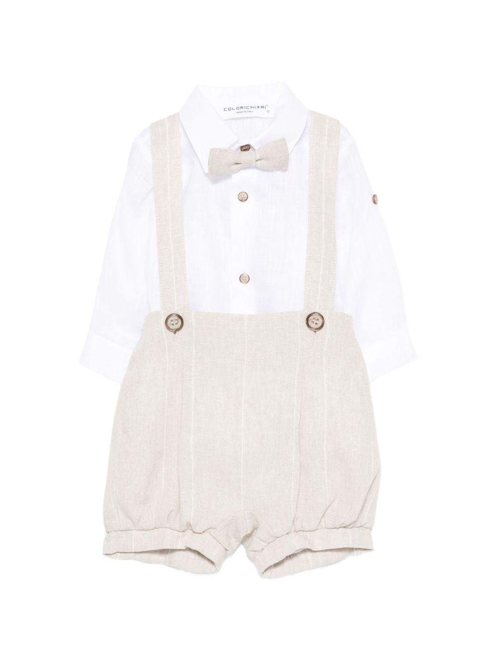 Completo beige/bianco per neonato MN3084074952 26 Colorichiari Kids 