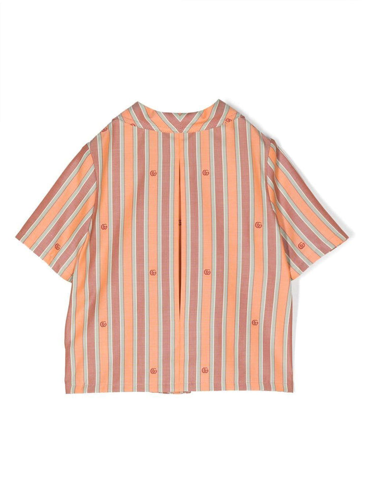 Camicia arancione per neonato con logo