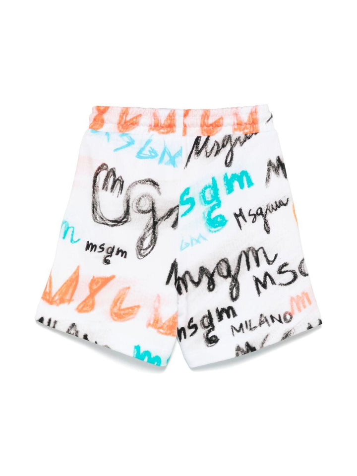 Pantalone bianco/multicolor per bambino