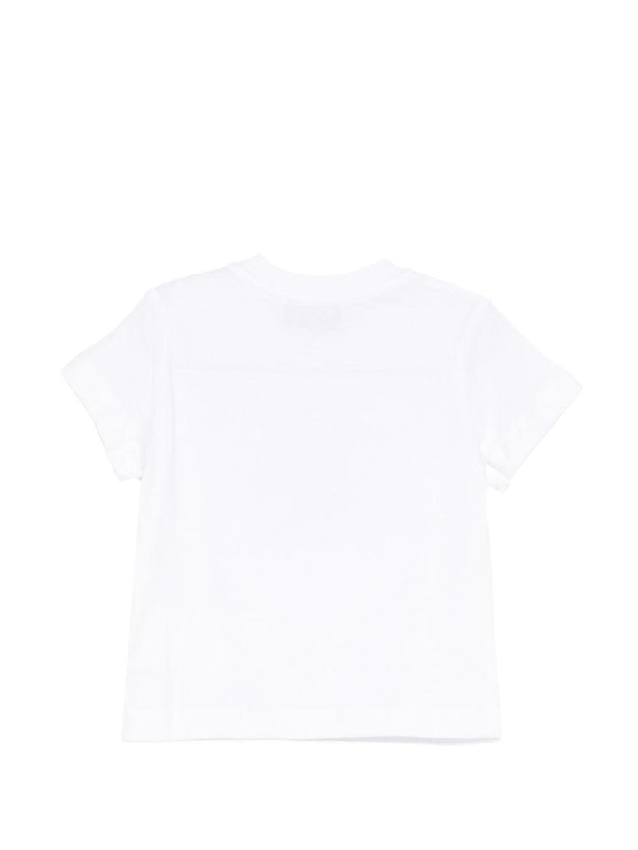 T-shirt bianco per neonato MUM04KLAA17 10101 Moschino Kids 