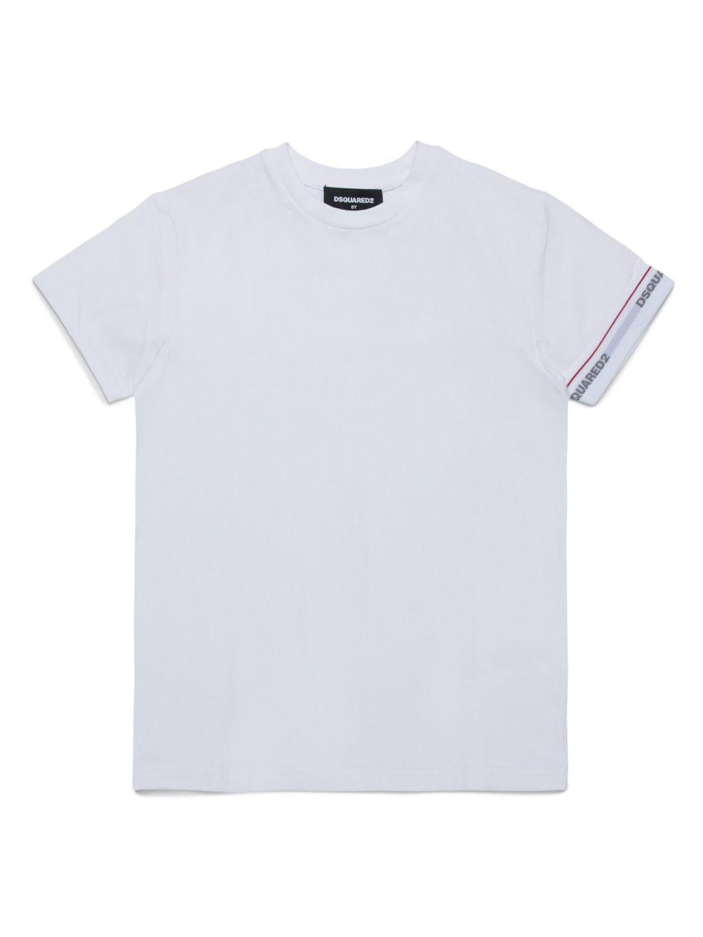 T-shirt bianca per bambino DQ2480D008J DQ100 Dsquared2 Kids 
