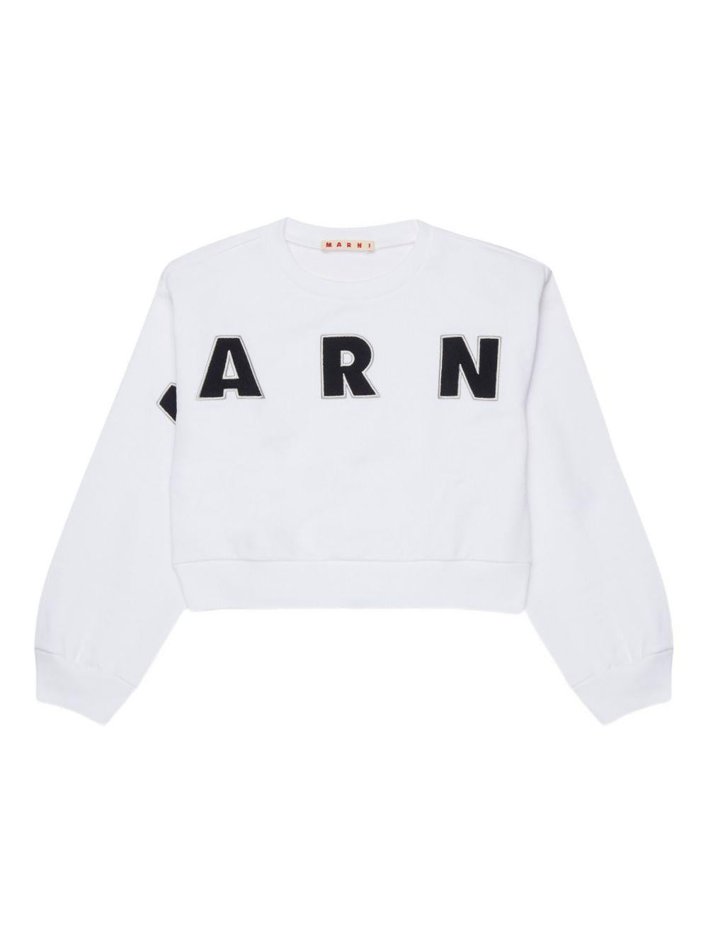 Felpa bianca per bambina M01193M00V0 0M100 Marni Kids 