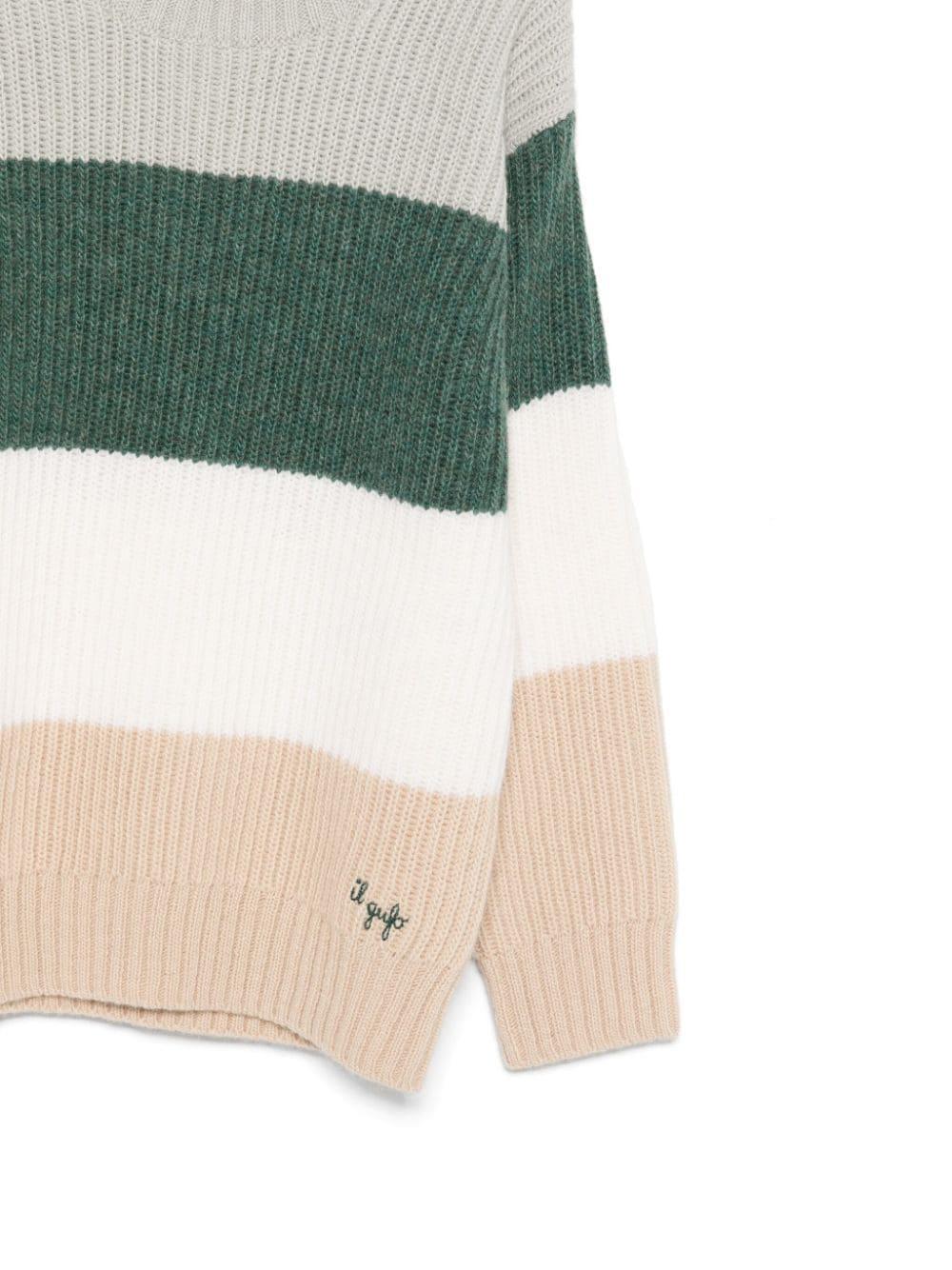 Maglione verde/beige mandorla/beige per bambino