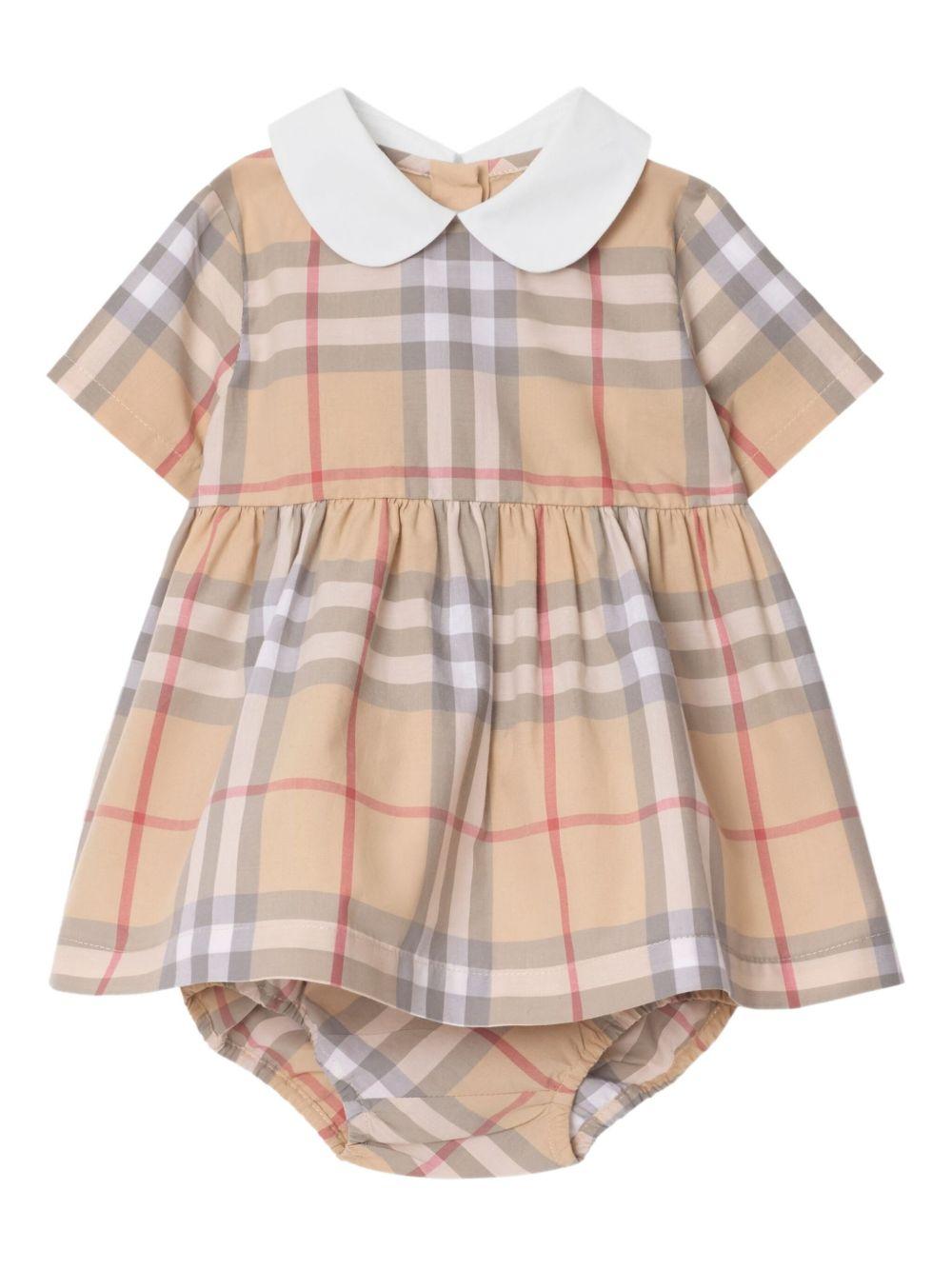 Abito beige chiaro per neonata 8109083 A2205 Burberry Kids 