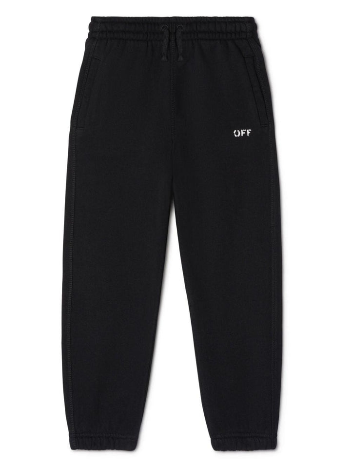 Black cotton trousers for children