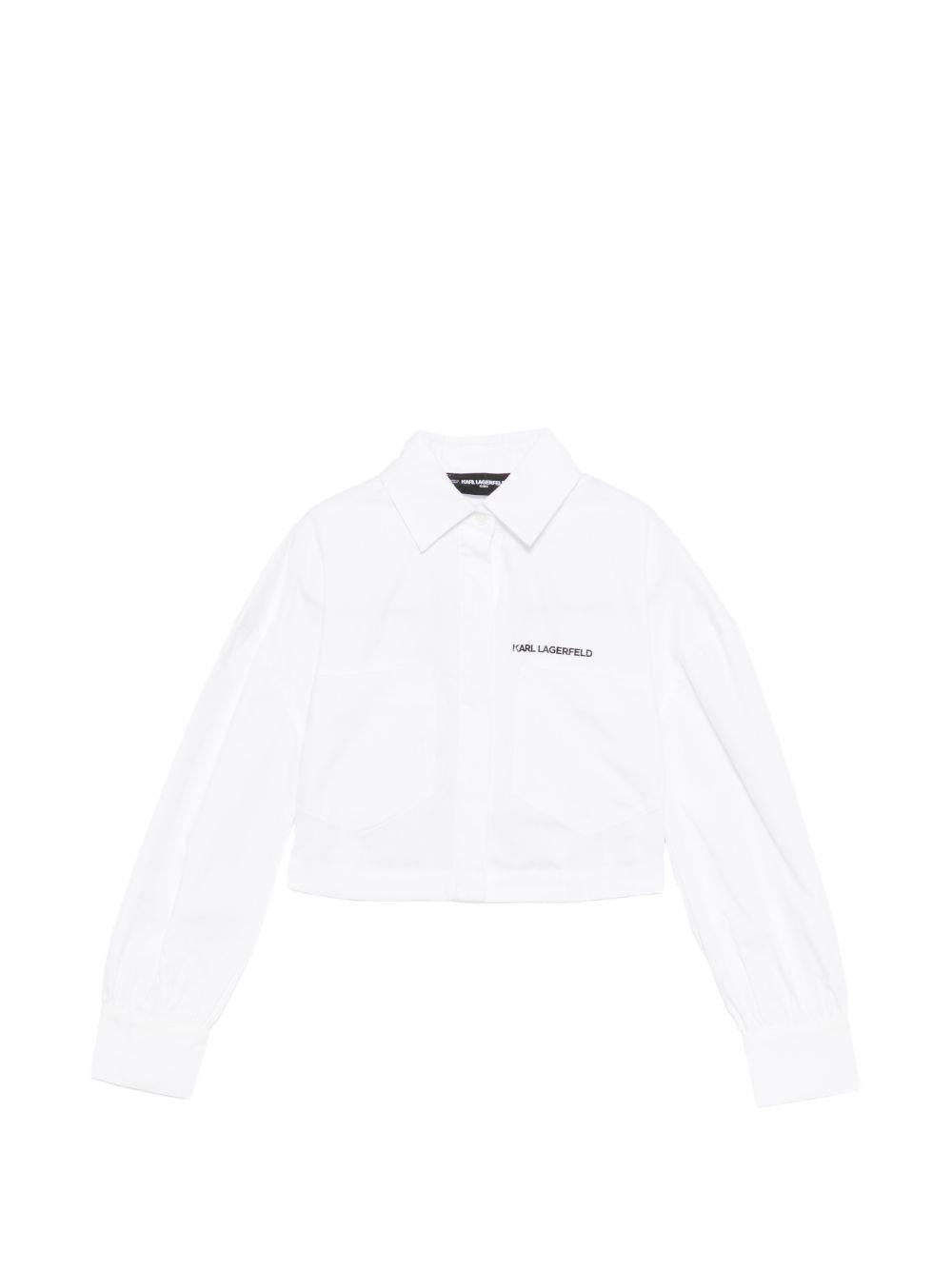 Camicia bianca per bambina Z31117 10P Karl Lagerfeld Kids 