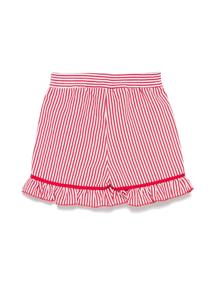Bermuda bianco/rosso per neonata