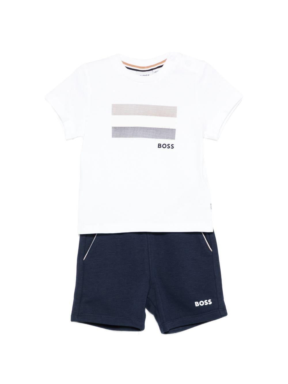 Completo bianco/blu navy per neonato J52847 849 Boss Kids 