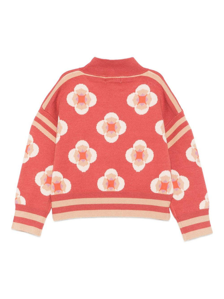 Maglione rosso/fiori per bambina 5832 009 Abel & Lula 