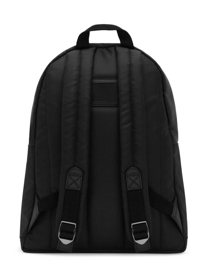 Black backpack for children with logo