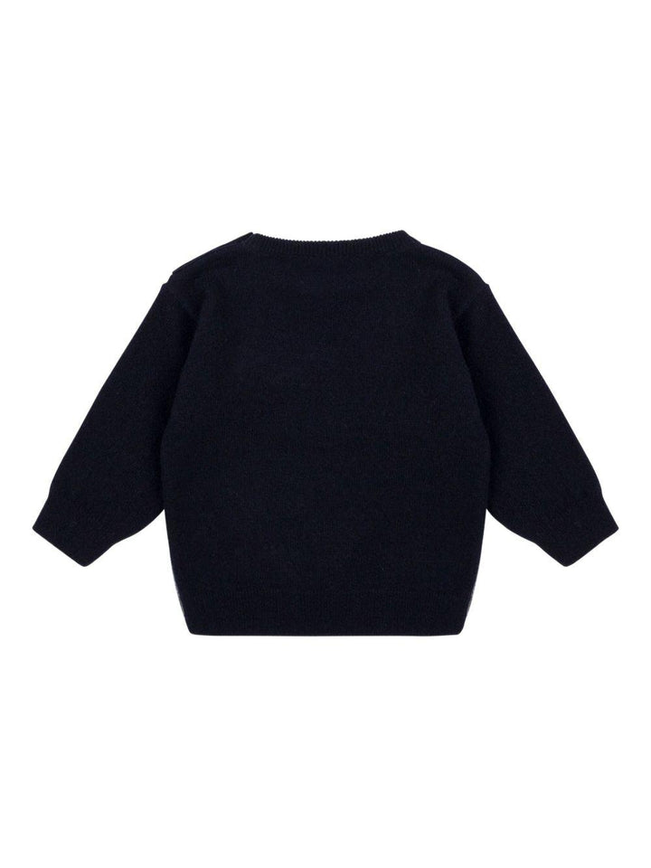 Maglione grigio/nero per neonato M6W00JLHE80 40016 Moschino Kids 